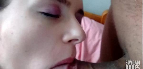  SPYCAM - Close up of amazing face cum, amateur and barely legal slavic babe